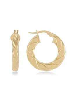 Saks Fifth Avenue | 14K Yellow Gold Twsit Hoop Earrings