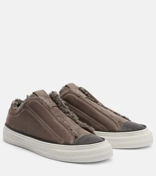 Brunello Cucinelli | Monili suede slip-on shoes