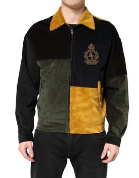 Dolce & Gabbana | Patchwork Corduroy Crest Men's Jacket (Pre-Owned)