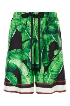 Dolce & Gabbana | Dolce & Gabbana Leaves-Printed Drawstring Shorts