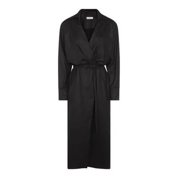 Brunello Cucinelli | Brunello Cucinelli Long Sleeved Wrap Detailed Midi Dress