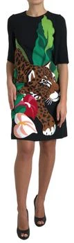 Dolce & Gabbana | Tiger Jungle Print Sheath Stretch Women's Dress (Pre-Owned)