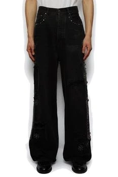 AMIRI | Amiri Distressed Bones Studded Baggy Jeans