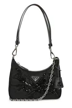 Prada | Prada Embellished Zipped Shoulder Bag