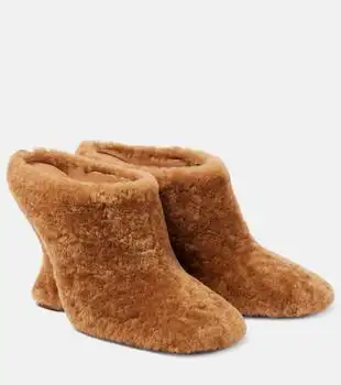 Dries Van Noten | Shearling wedge mules