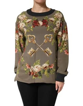 Dolce & Gabbana | Enchanted Sicily Silk Crewneck Blouse Women's Sweater
