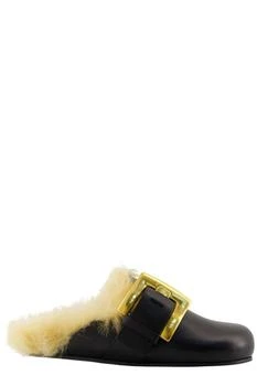 Balmain | Balmain Buckle Detailed Round-Toe Mules