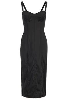Dolce & Gabbana | Dolce & Gabbana Satin Calf-Length Corset Dress