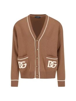 Dolce 
Gabbana | Dolce 
Gabbana Logo Intarsia V-Neck Cardigan