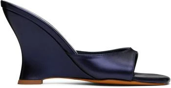 Navy Lido Wedge Heeled Sandals
