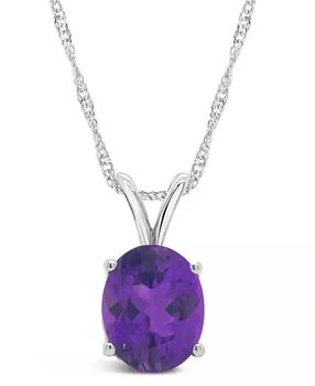 Macy
s | Amethyst (2-1/2 ct. t.w.) Pendant Necklace in 14K White Gold