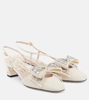 Valentino | Bowow 45 embellished slingback pumps