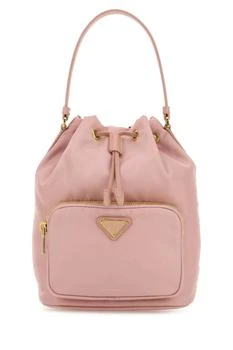 Prada | Prada Re-Nylon Triangle-Logo Drawstring Bucket Bag
