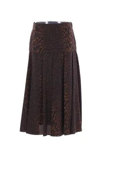 Balenciaga | Balenciaga Leopard Printed Midi Skirt