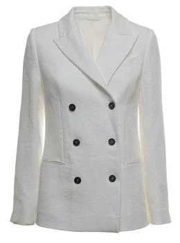 Brunello Cucinelli | Brunello Cucinelli Double Breasted Long-Sleeved Blazer