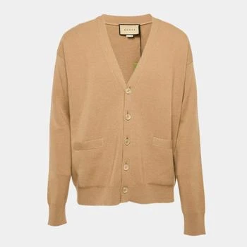 Gucci | Gucci Camel Brown Cashmere Knit Button Front Cardigan M