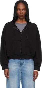 MM6 | Black Unbrushed Cotton Sweatshirt