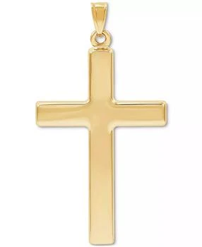 Macy
s | Men
s High-Polished Simple Large Cross Pendant in 14k Gold