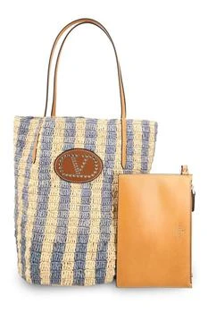 Valentino | Valentino VLogo Signature Striped Shopping Bag