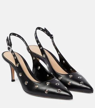 Gianvito Rossi | Lydia studded leather slingback pumps