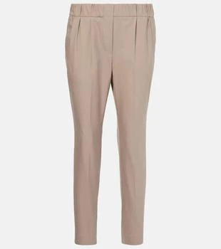 Brunello Cucinelli | Cotton-blend slim pants