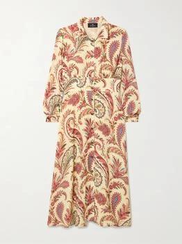 ETRO | Gathered Paisley-print Crepe Midi Shirt Dress  - IT36
