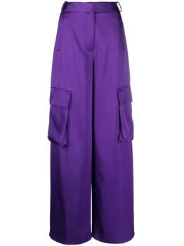 Versace | Orchid Purple Wide-Leg Cargo Trousers