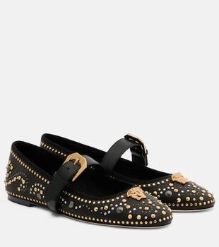 Versace | La Medusa leather Mary Jane flats