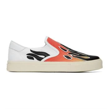 AMIRI | Men's Flame Slip On Sneakers In Multicolor Black White