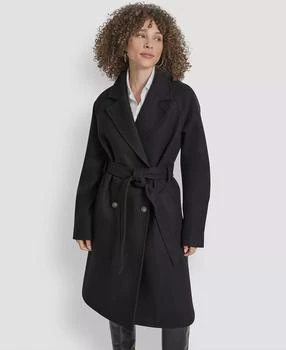 Women
s Belted Notch Collar Coat