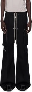 Rick Owens | Black Concordians Cargobelas Cargo Pants