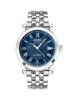 Gevril | Madison 39MM Stainless Steel Swiss Automatic Bracelet Watch