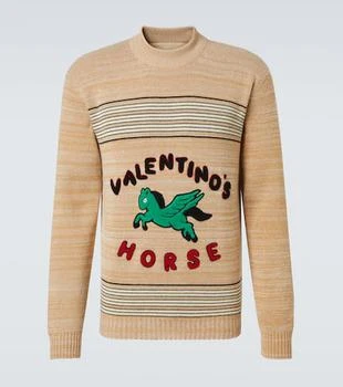 Valentino | Logo wool and cotton sweater