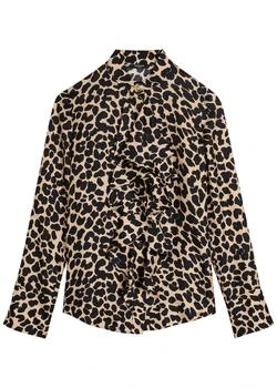Balmain | Leopard-print silk blouse