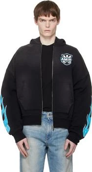 AMIRI | Black MA Flames Zip Hoodie
