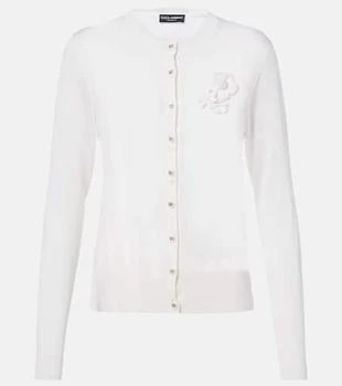 Dolce
Gabbana | Floral-appliqué silk cardigan