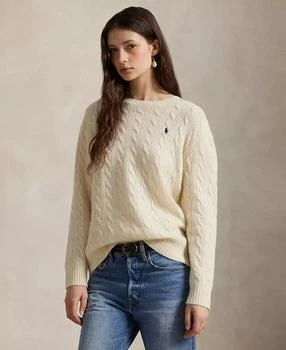 Ralph Lauren Women
s Cable Wool-Cashmere Crew Neck Sweater