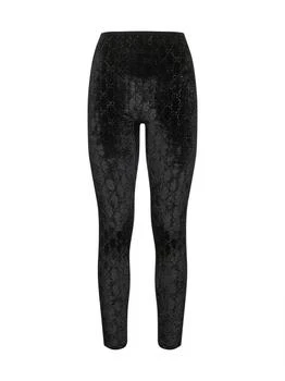 Gucci | GUCCI | Black stretch chenille GG embroidered leggings | Women | M