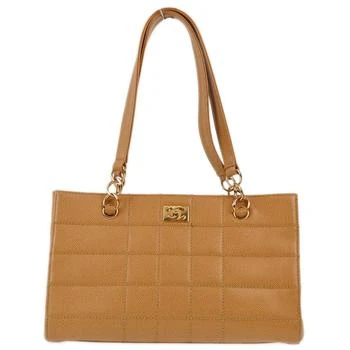 Chanel | Vintage Chocolate Bar Zip Around Tote Quilted Calfskin Leather Tote Bag Bag (Pre-Owned)