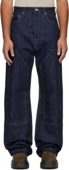 Rick Owens | Indigo Concordians Strobe Double Knee Jeans