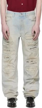 AMIRI | Blue Snake Thrasher Straight Jeans