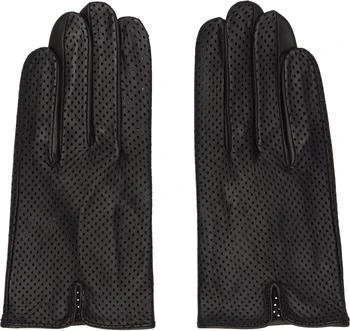 Handsome Stockholm Black Statement Perforated Gloves