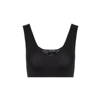 Tom Ford | Tom Ford Ribbed V-Neck Cropped Top