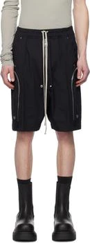 Rick Owens | Black Hollywood Heavy Bauhaus Bela Shorts