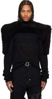Rick Owens | Black Concordians Tight Pullover Shearling Jacket