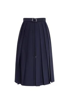 Moncler | Moncler Logo Patch Pleated Midi Skirt
