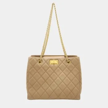 Chanel | Chanel Beige Caviar Skin Leather 2.55 Chain Tote Bag