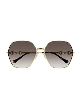 Gucci | Horsebit 62MM Geometric Sunglasses