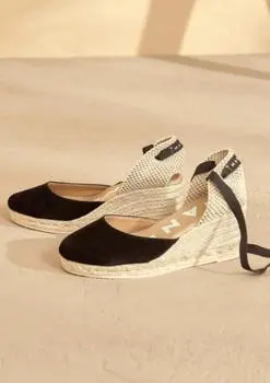 Manebi Manebi - Women's Soft Suede Low Wedge Espadrille