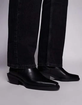ASOS DESIGN chelsea boots in black with cuban heel